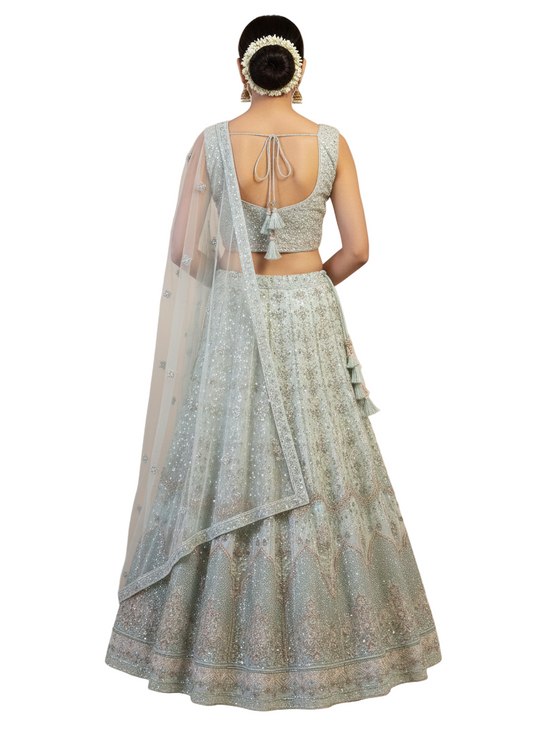 Blue Heavy Sequence Lehenga