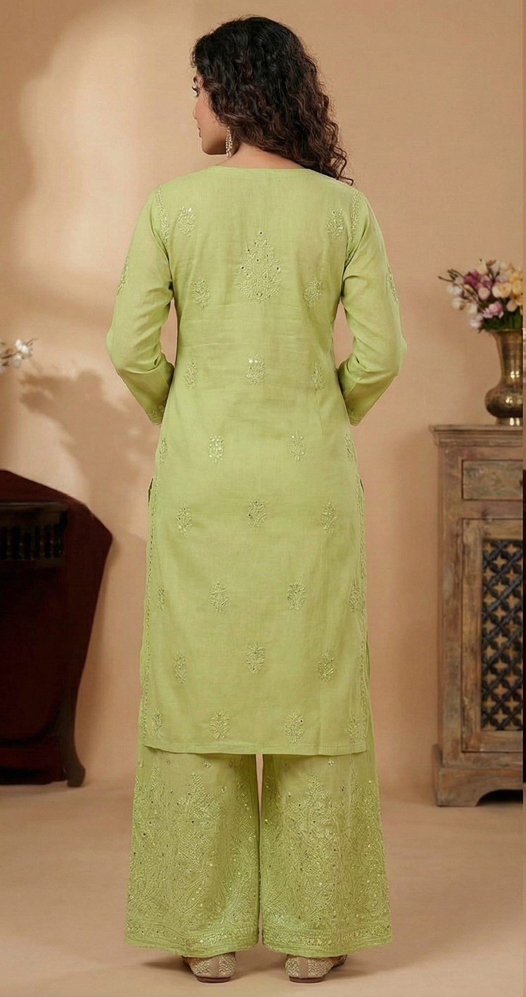 Mukesh Work Chikankari Kurta