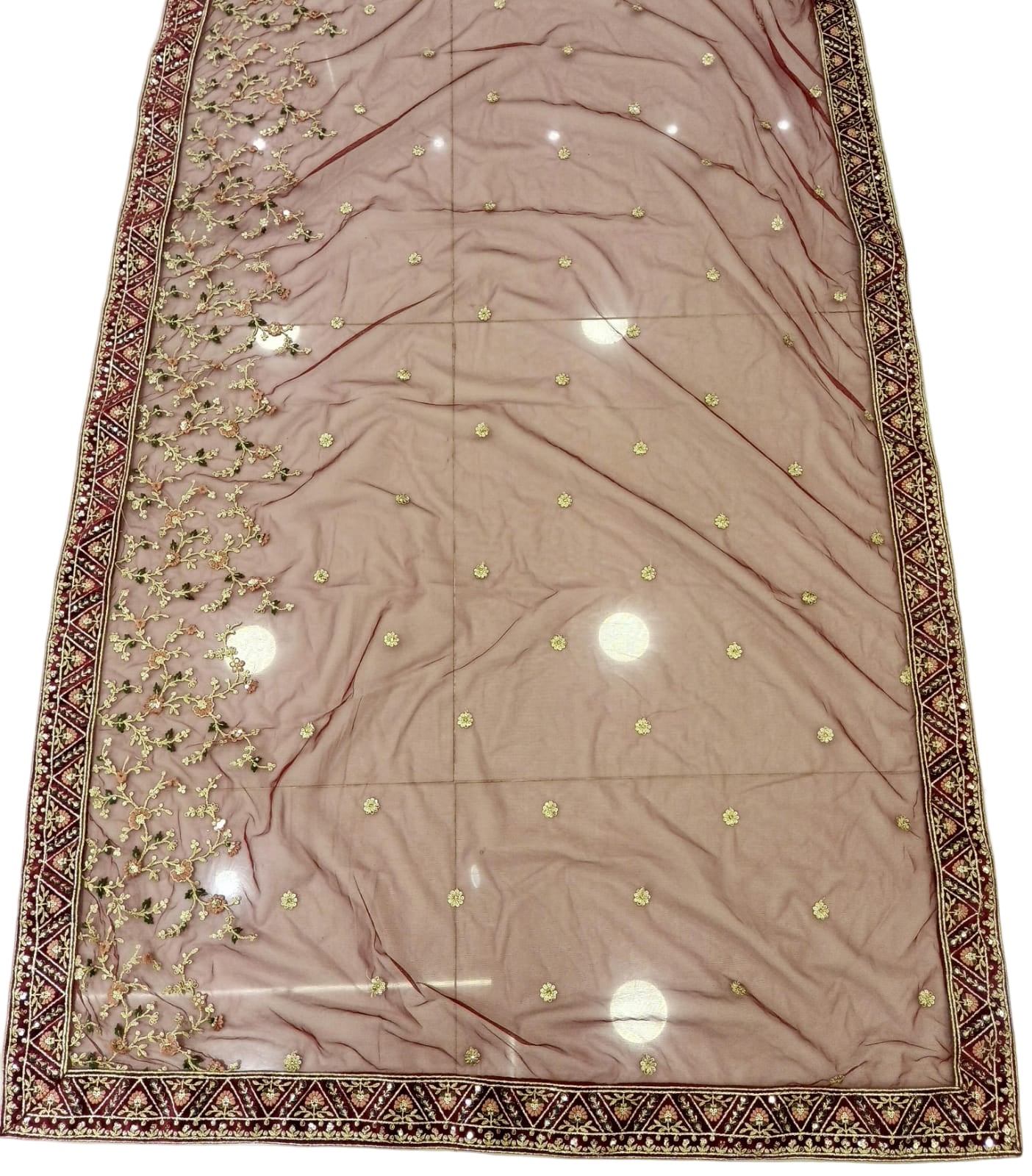 Rajwadi Maroon Bridal Lehenga