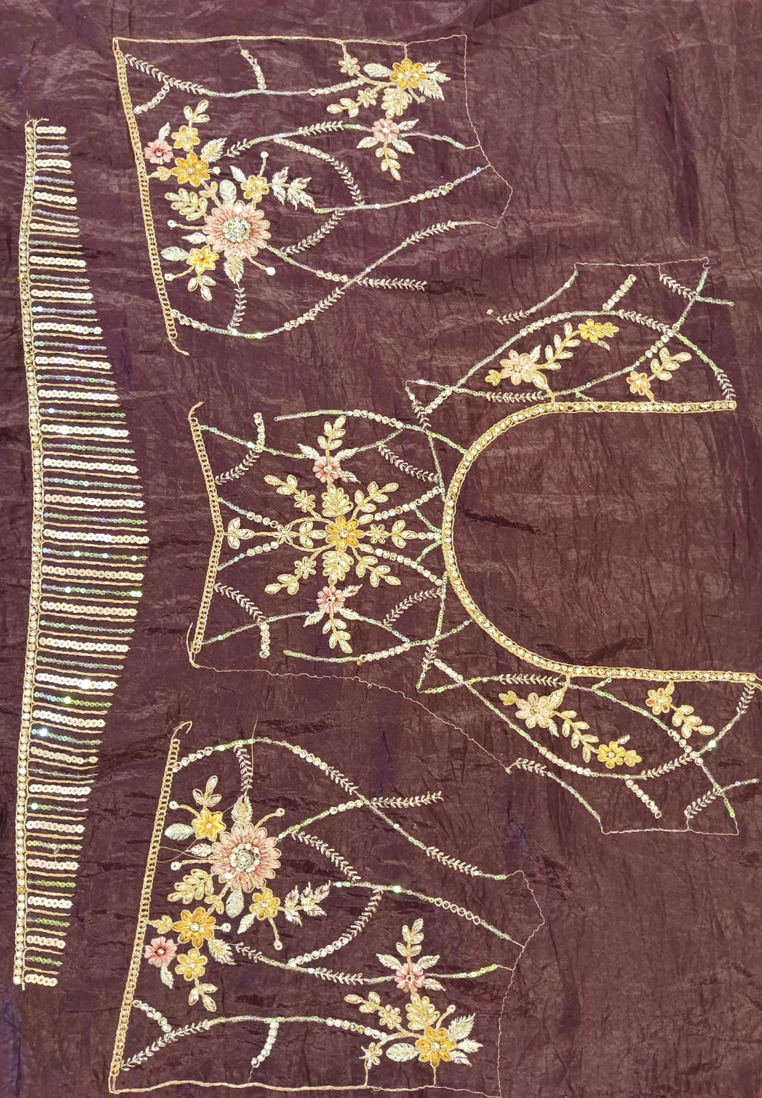 Crushed Tissue Bridal Lehenga