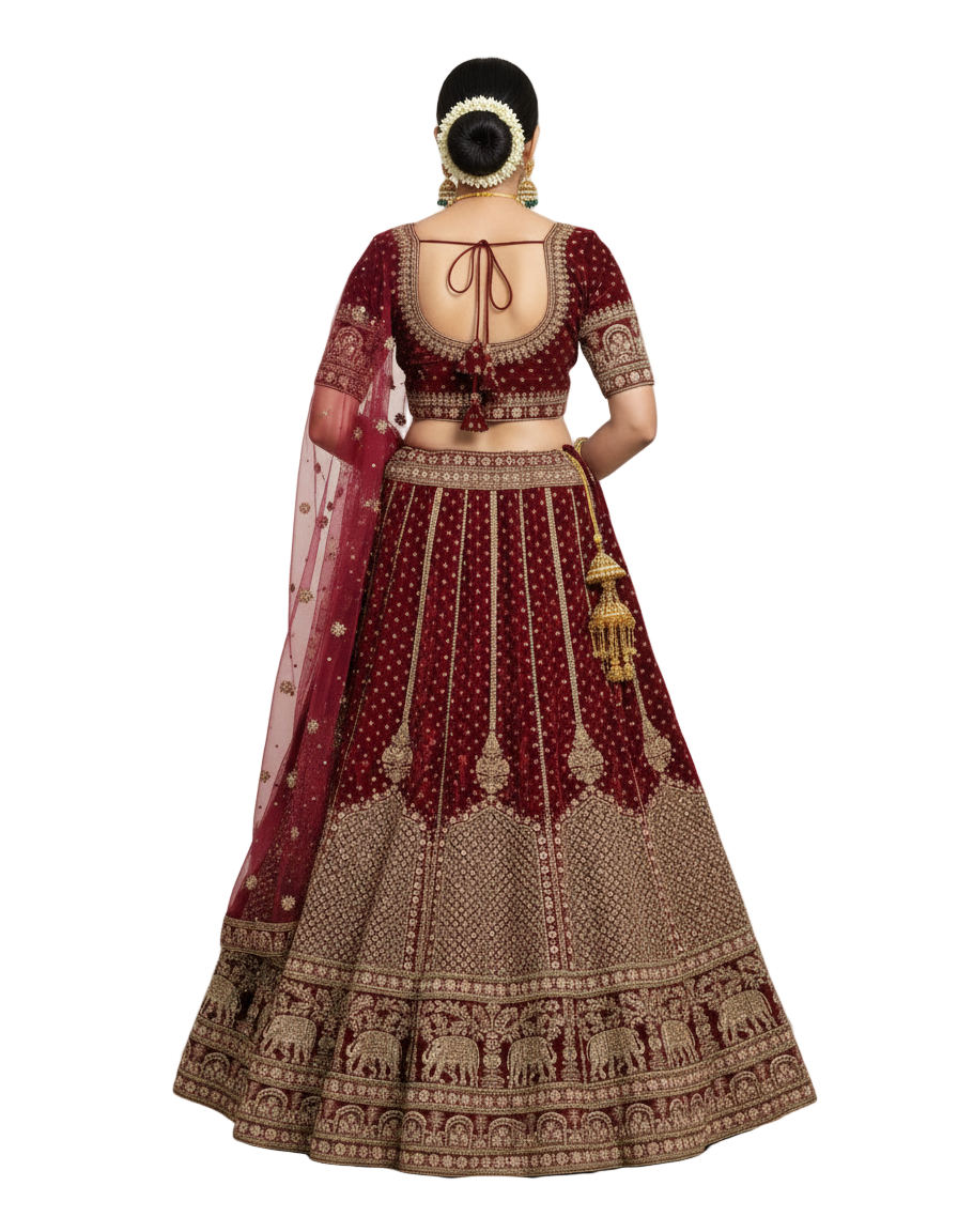 Heavy Stone Bridal Lehenga