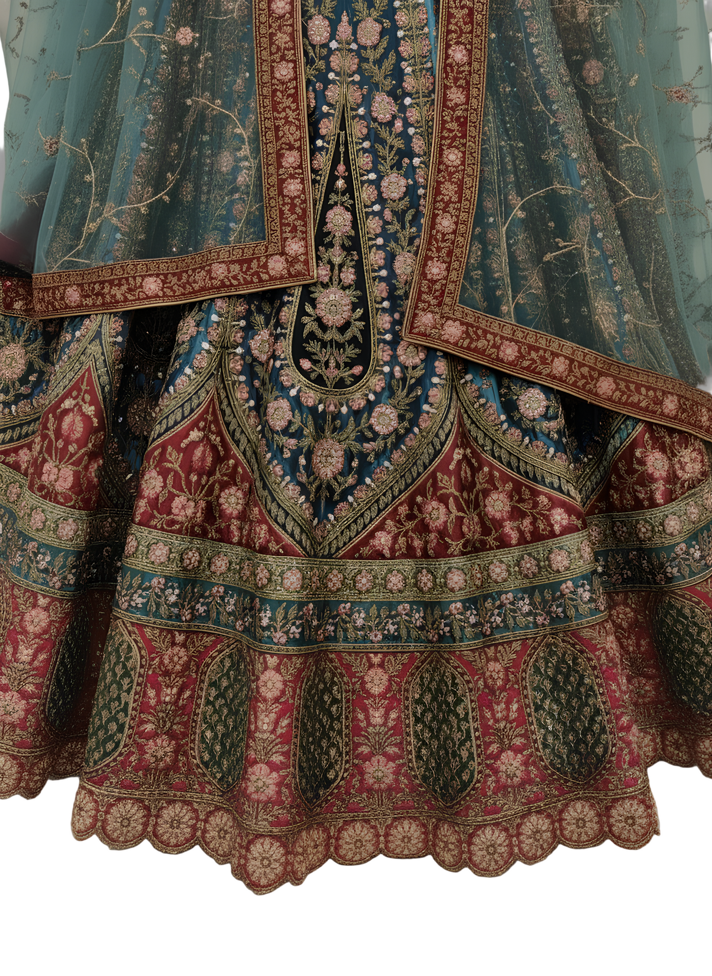 Bridal Firozi Lehenga