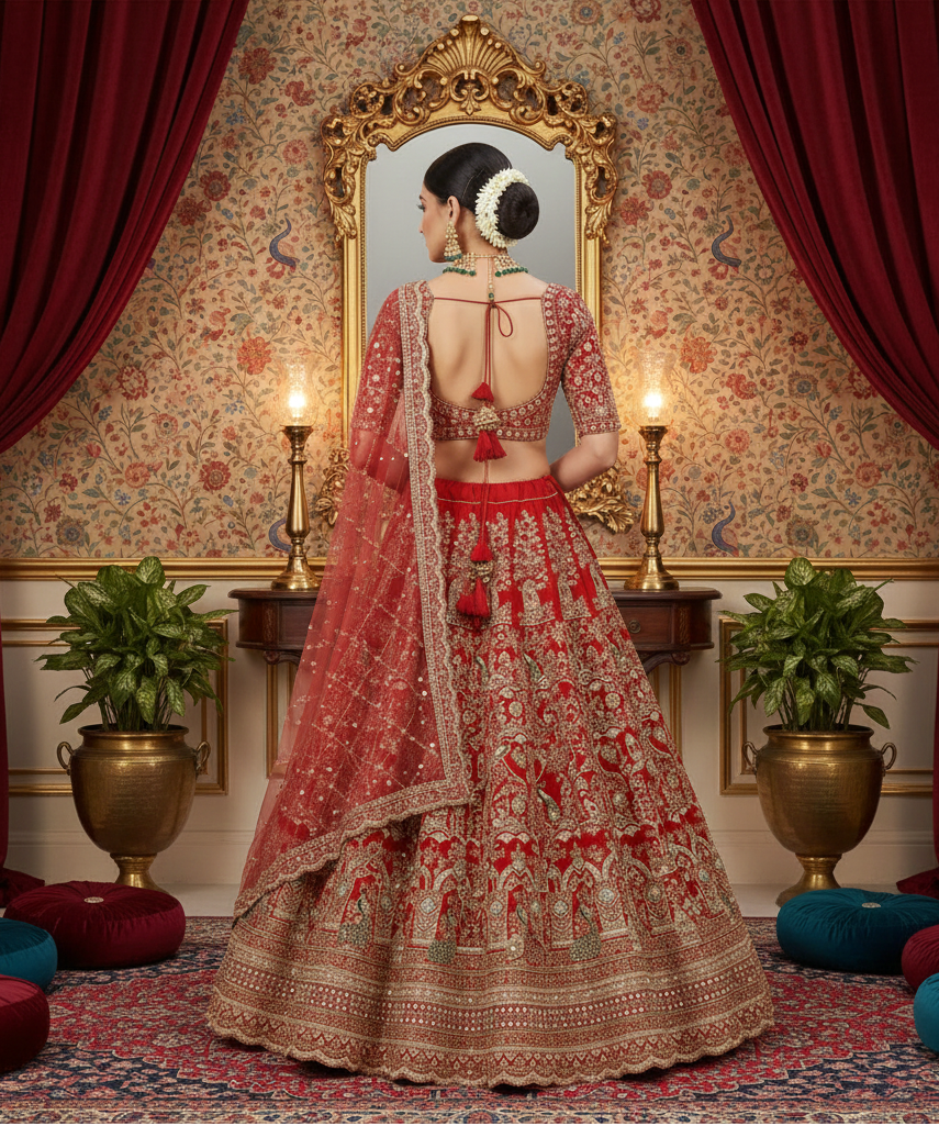 Raw Silk Bridal Lehenga