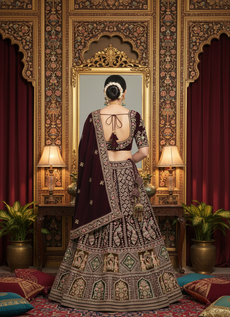 Premium Velvet Bridal Lehenga