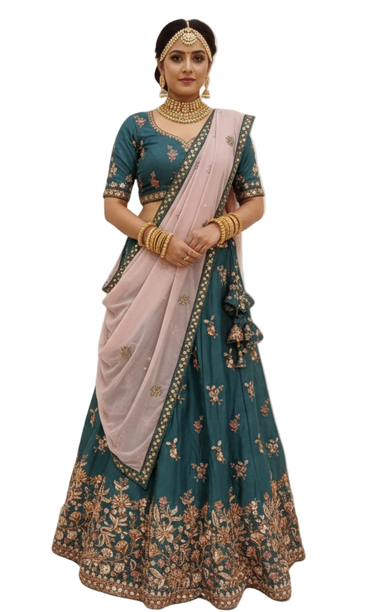 Aari Work Bridal Lehenga