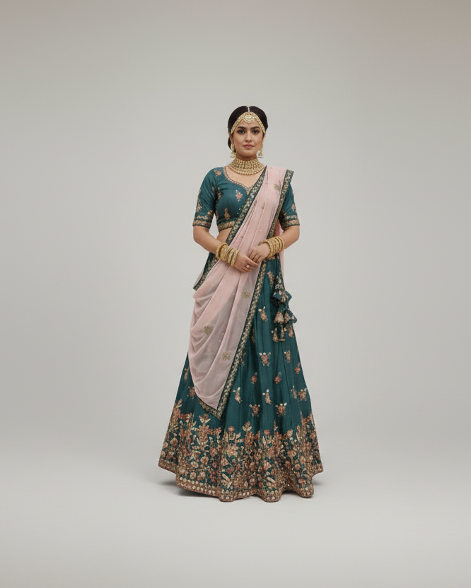 Aari Work Bridal Lehenga