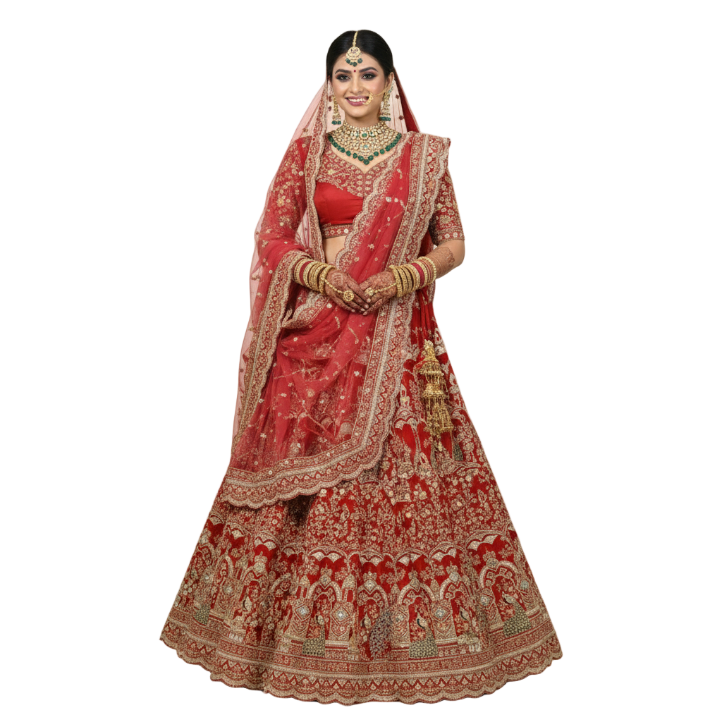 Raw Silk Bridal Lehenga