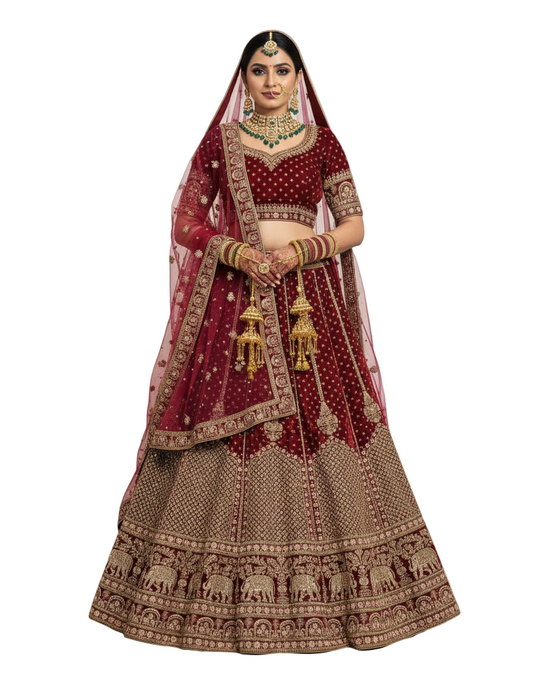 Heavy Stone Bridal Lehenga