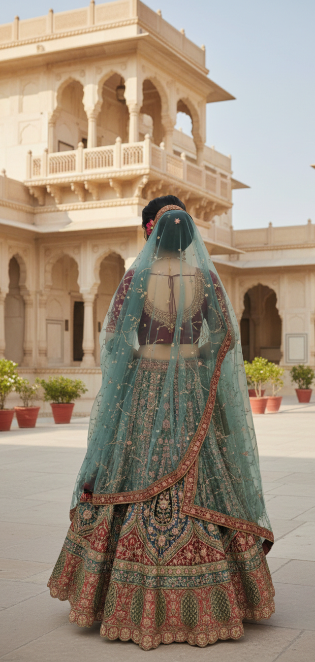 Bridal Firozi Lehenga