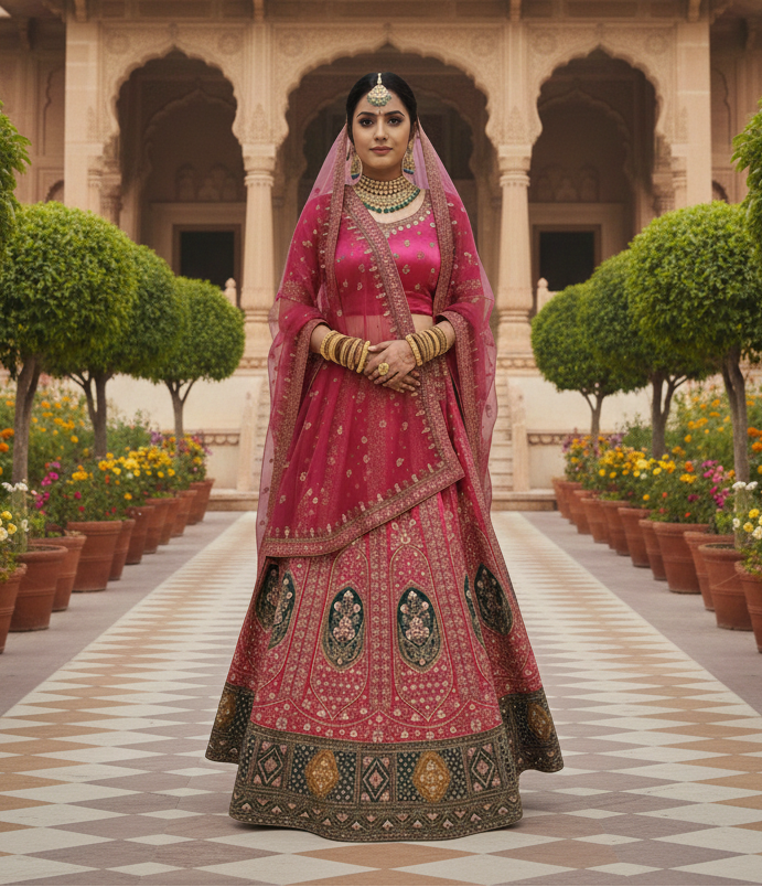 Rajwadi Bridal Lehenga