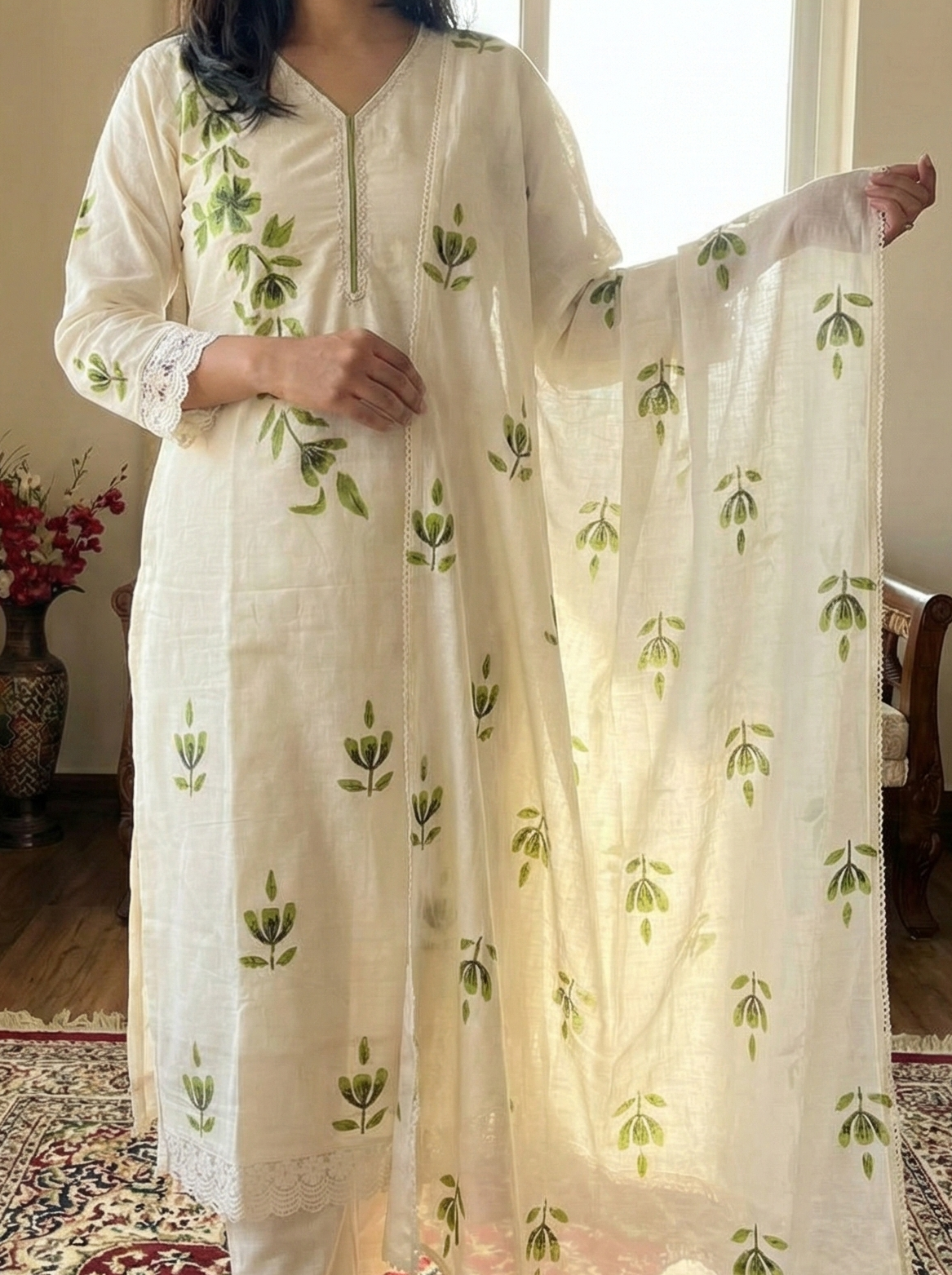 Khadhi Cotton Kurta Set