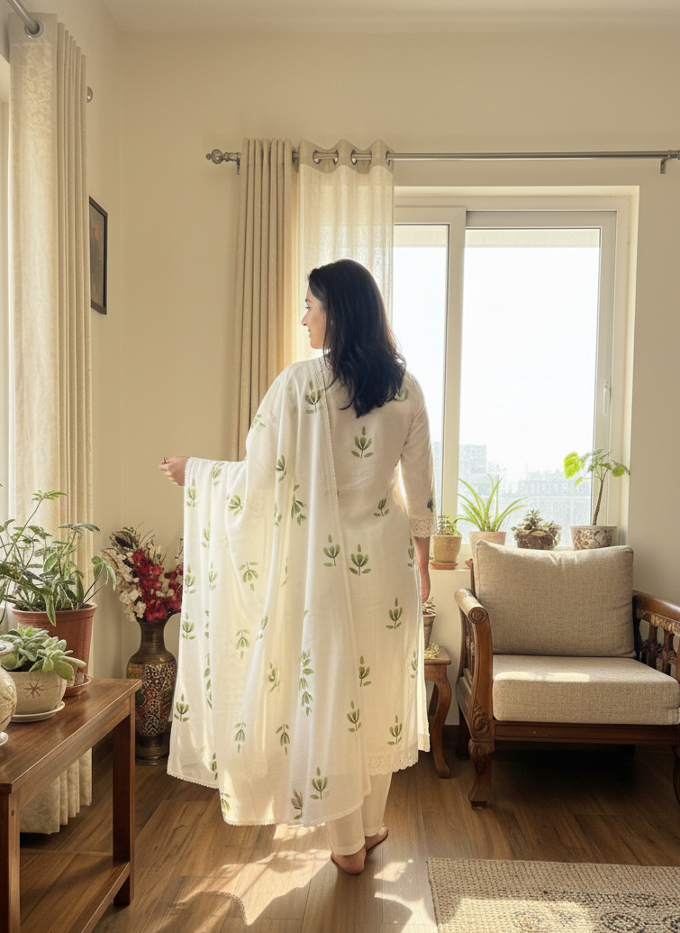 Khadhi Cotton Kurta Set