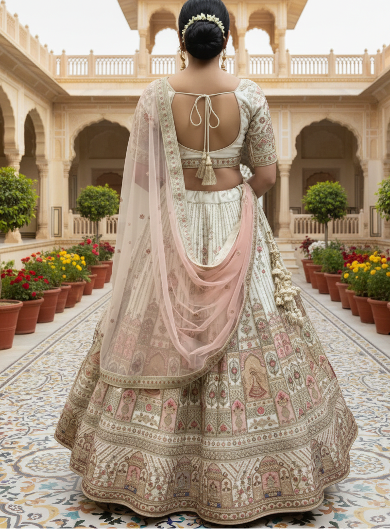 Mughlai Reshm Bridal Lehenga