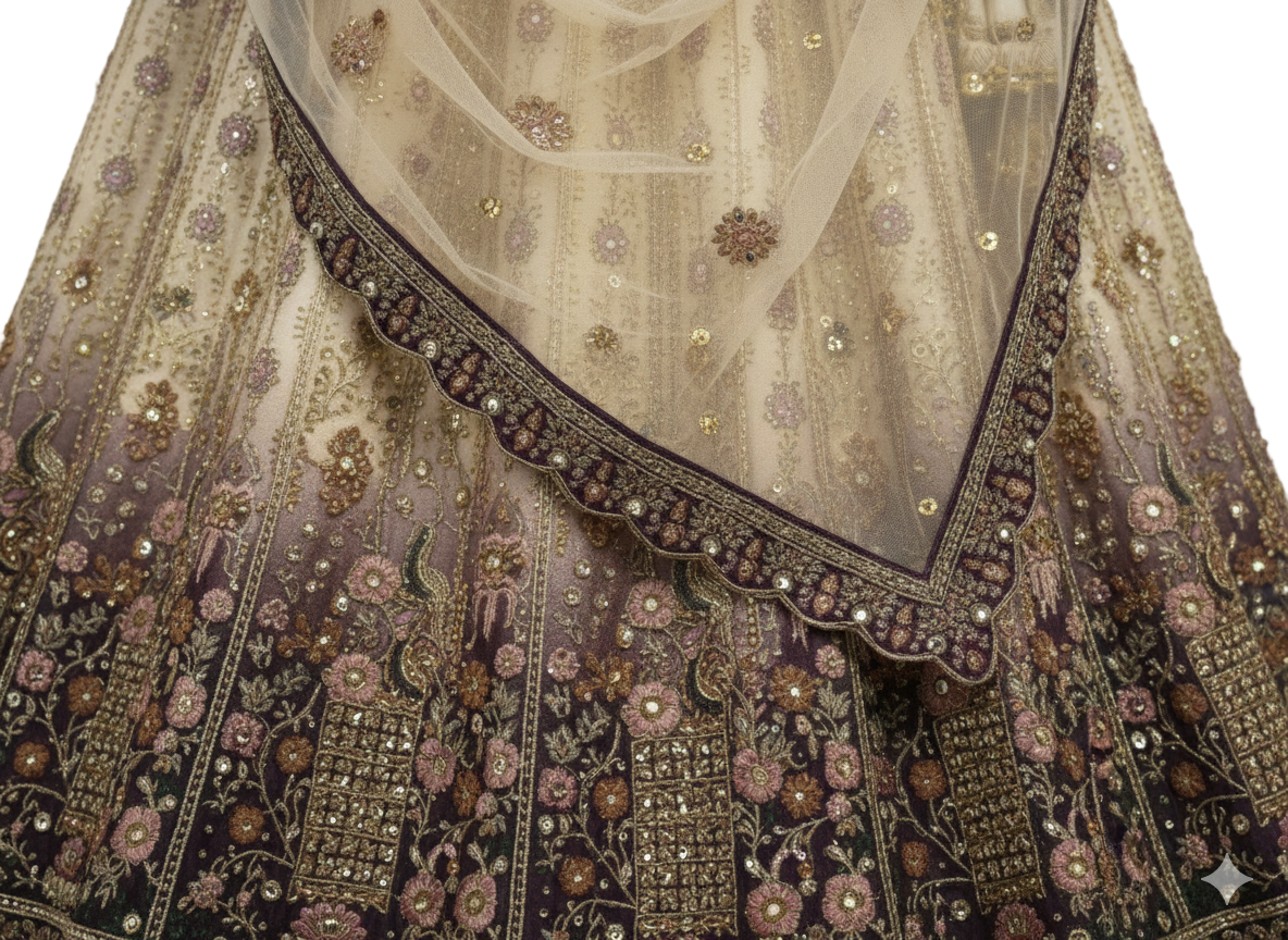 Ombre Bridal Lehenga