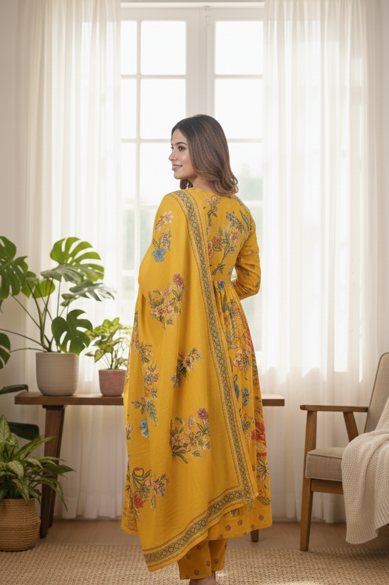 Cotton Anarkali Kurta Set