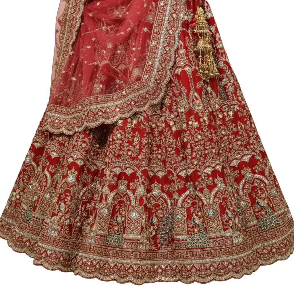 Raw Silk Bridal Lehenga