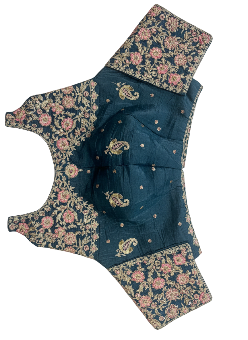 Aari Work Tissue Bridal Lehenga