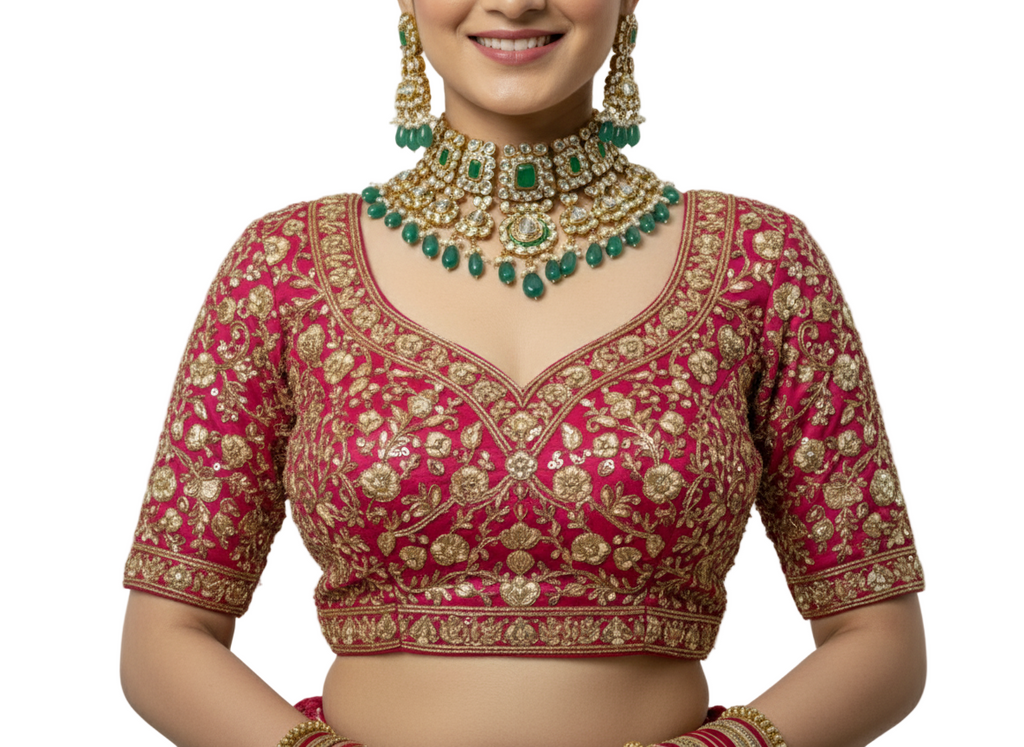 Dholi Palki Raw Silk Bridal Lehenga