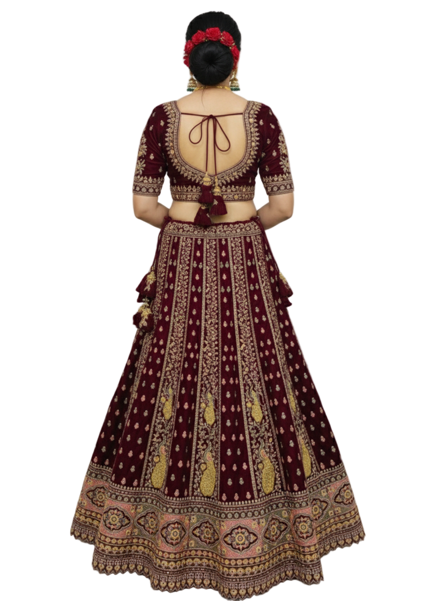 Heavy Velvet Bridal Lehenga