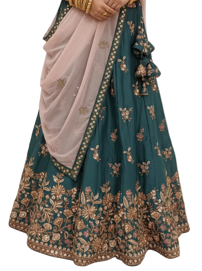 Aari Work Bridal Lehenga
