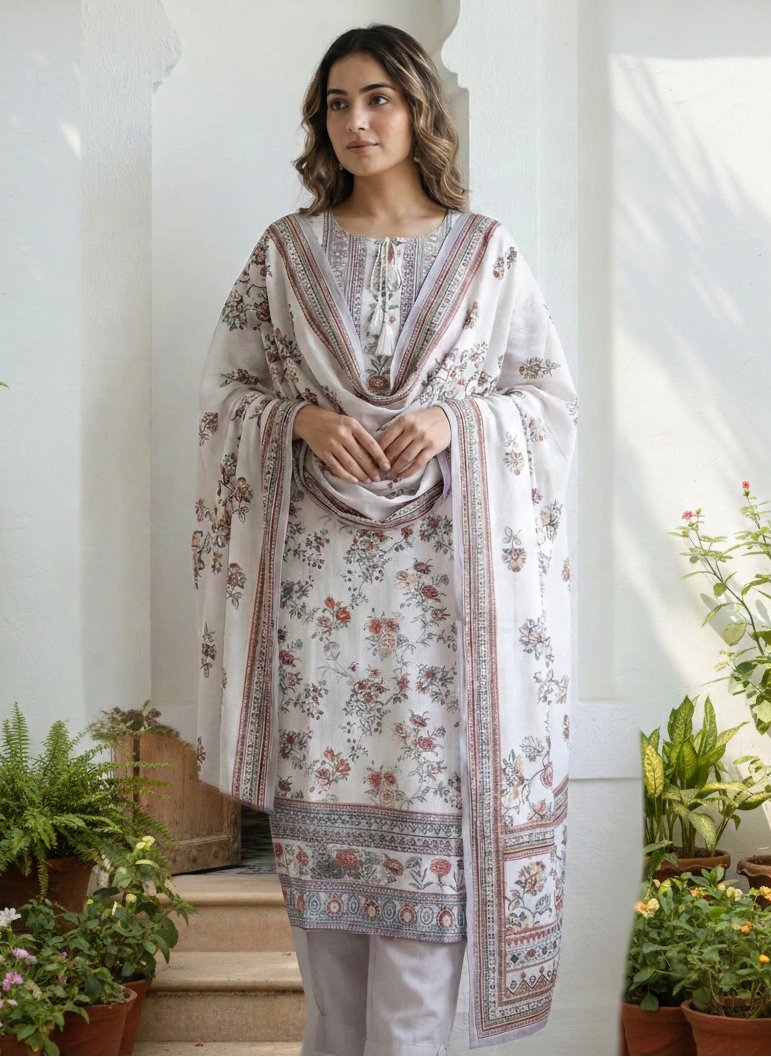 Pure Lenin Cotton Kurta Set