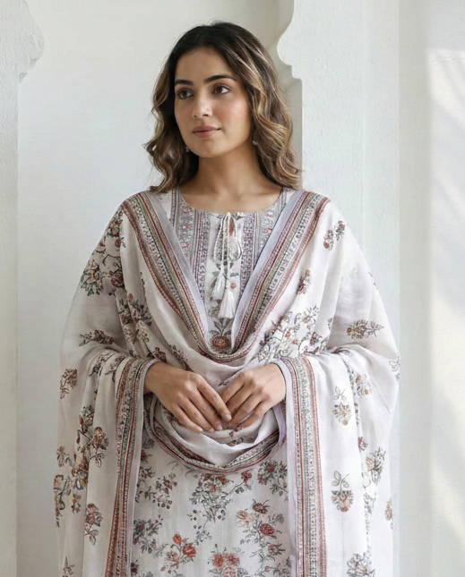 Pure Lenin Cotton Kurta Set