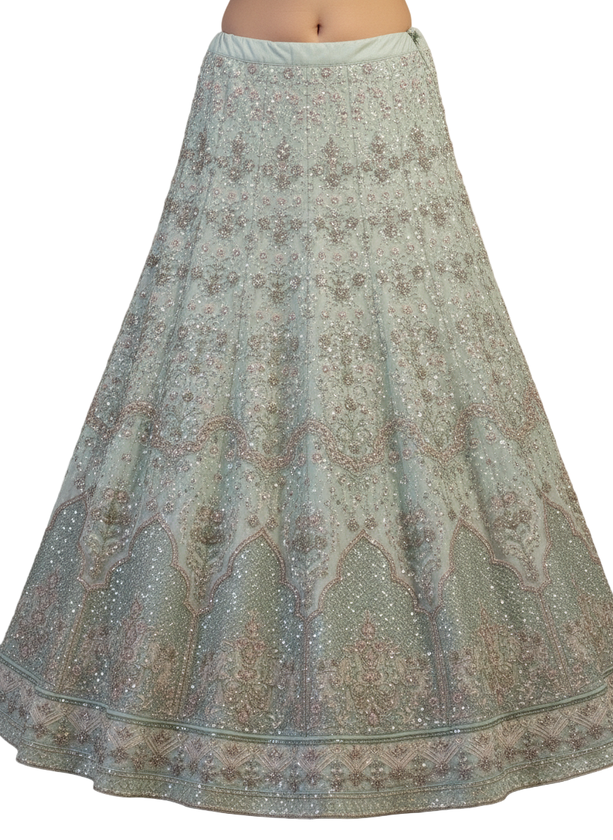 Blue Heavy Sequence Lehenga