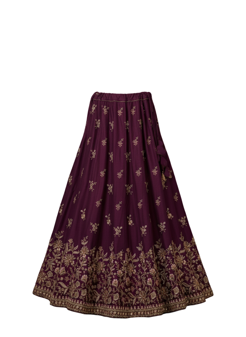 Crepe Aari Bridal Lehenga