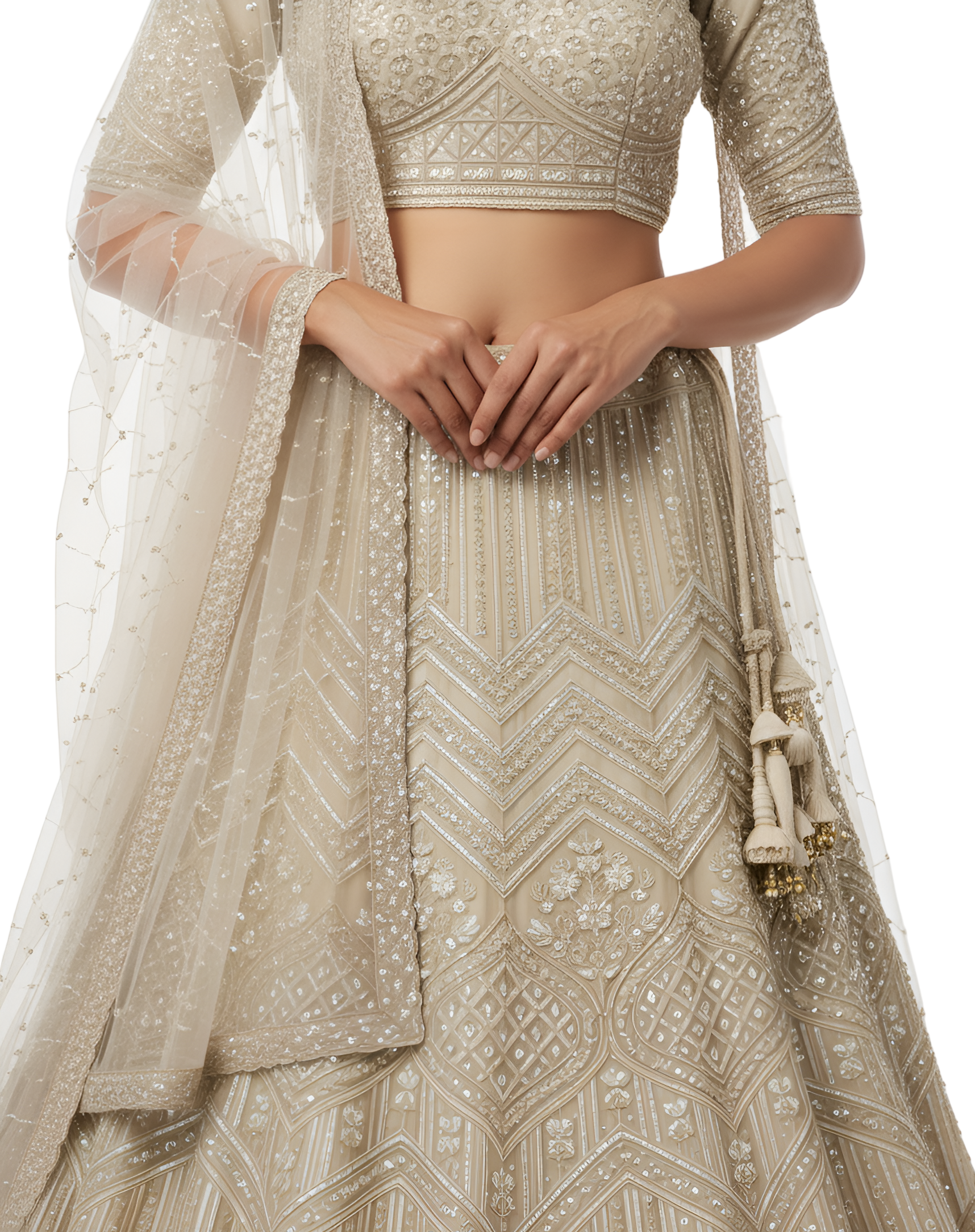 Silver Shimmer Lehenga