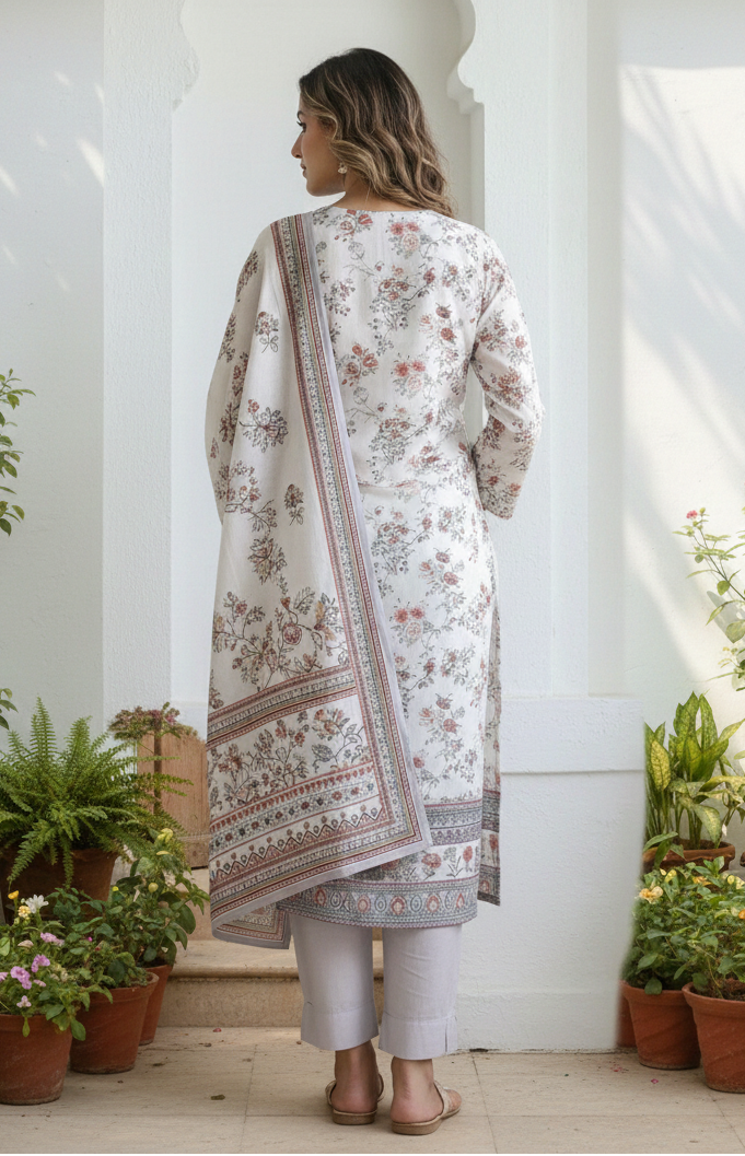 Pure Lenin Cotton Kurta Set