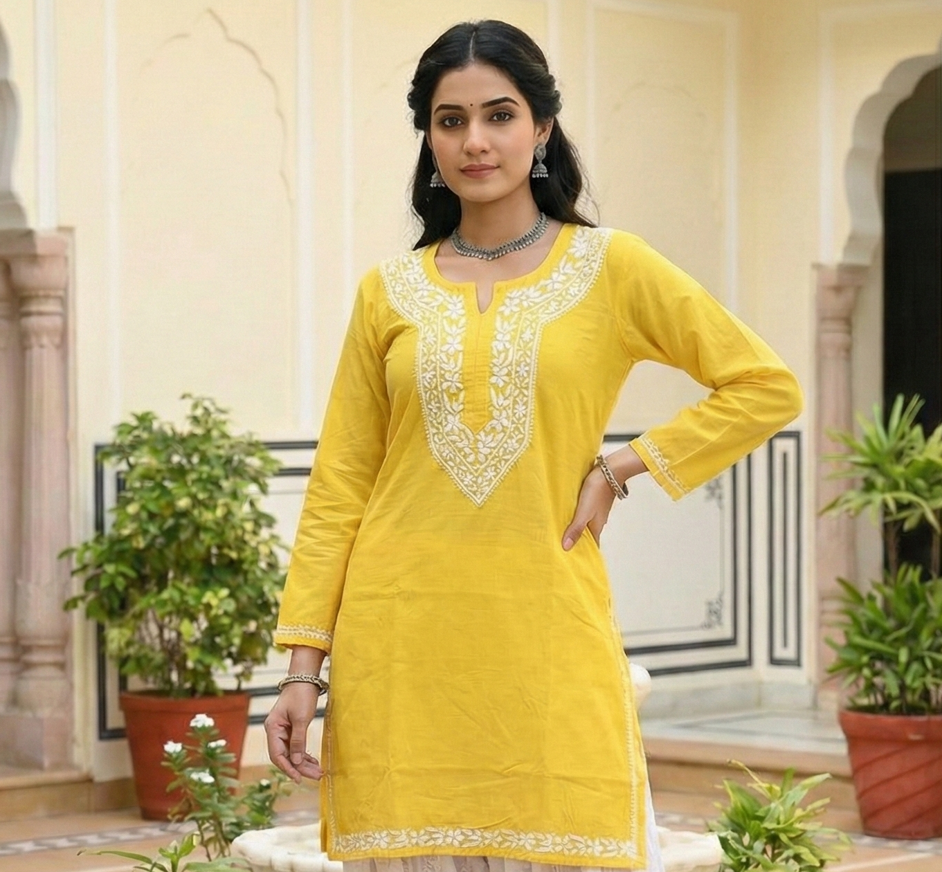 Cotton Chikankari Kurta