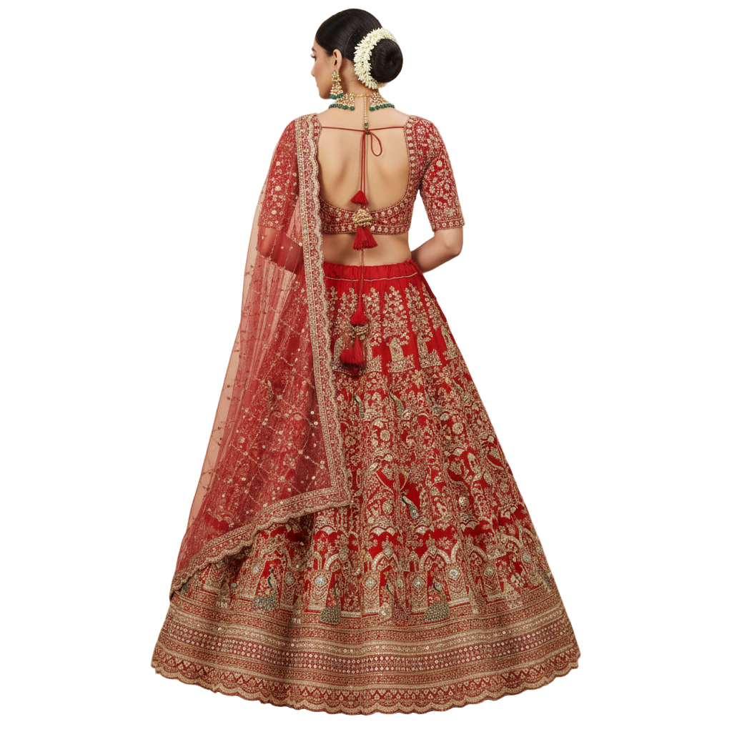 Raw Silk Bridal Lehenga
