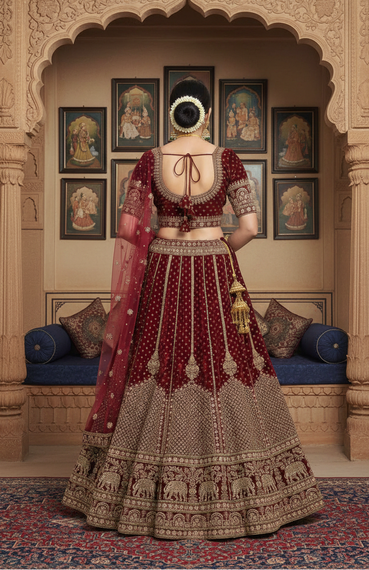 Heavy Stone Bridal Lehenga
