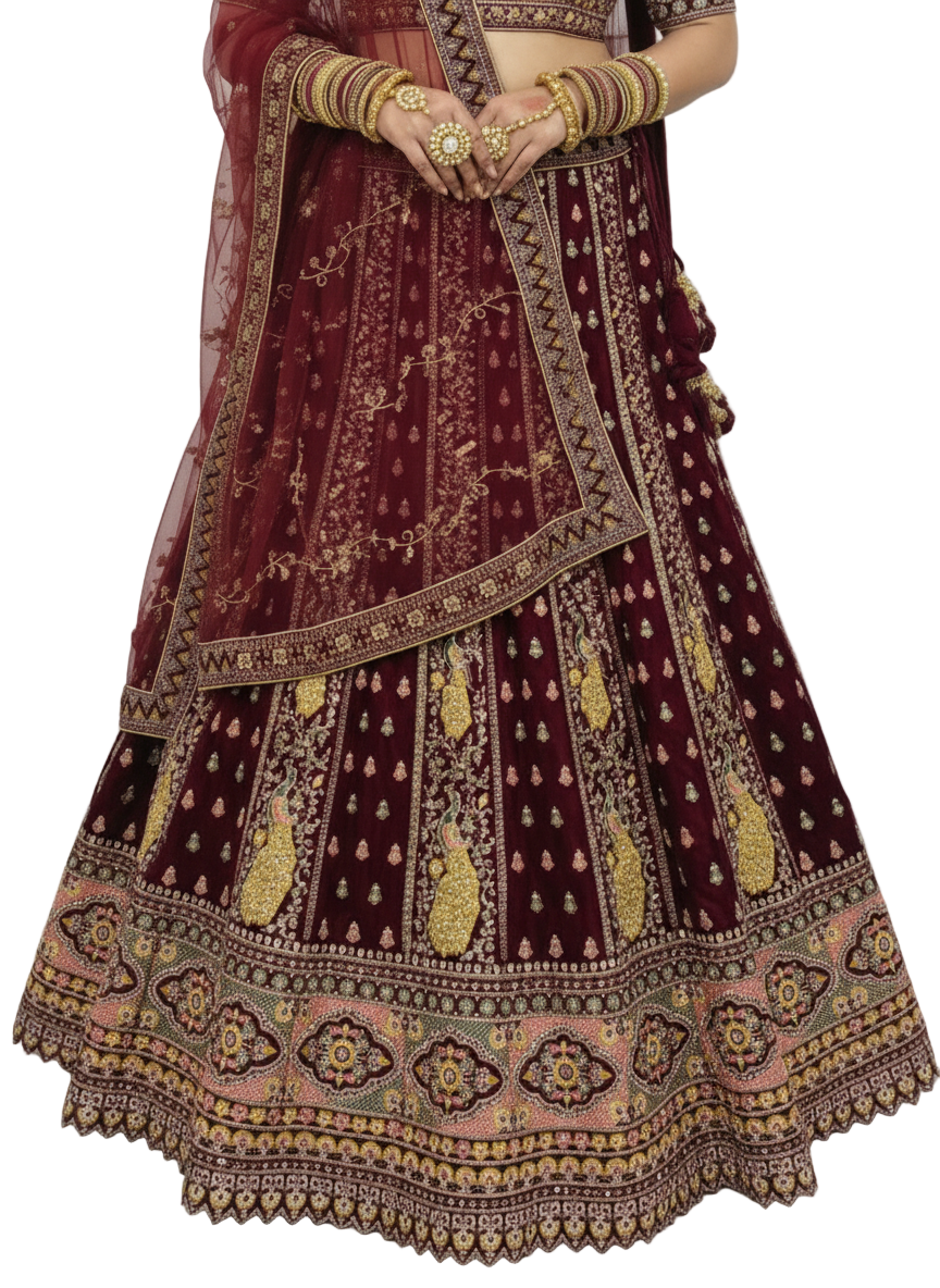 Heavy Velvet Bridal Lehenga