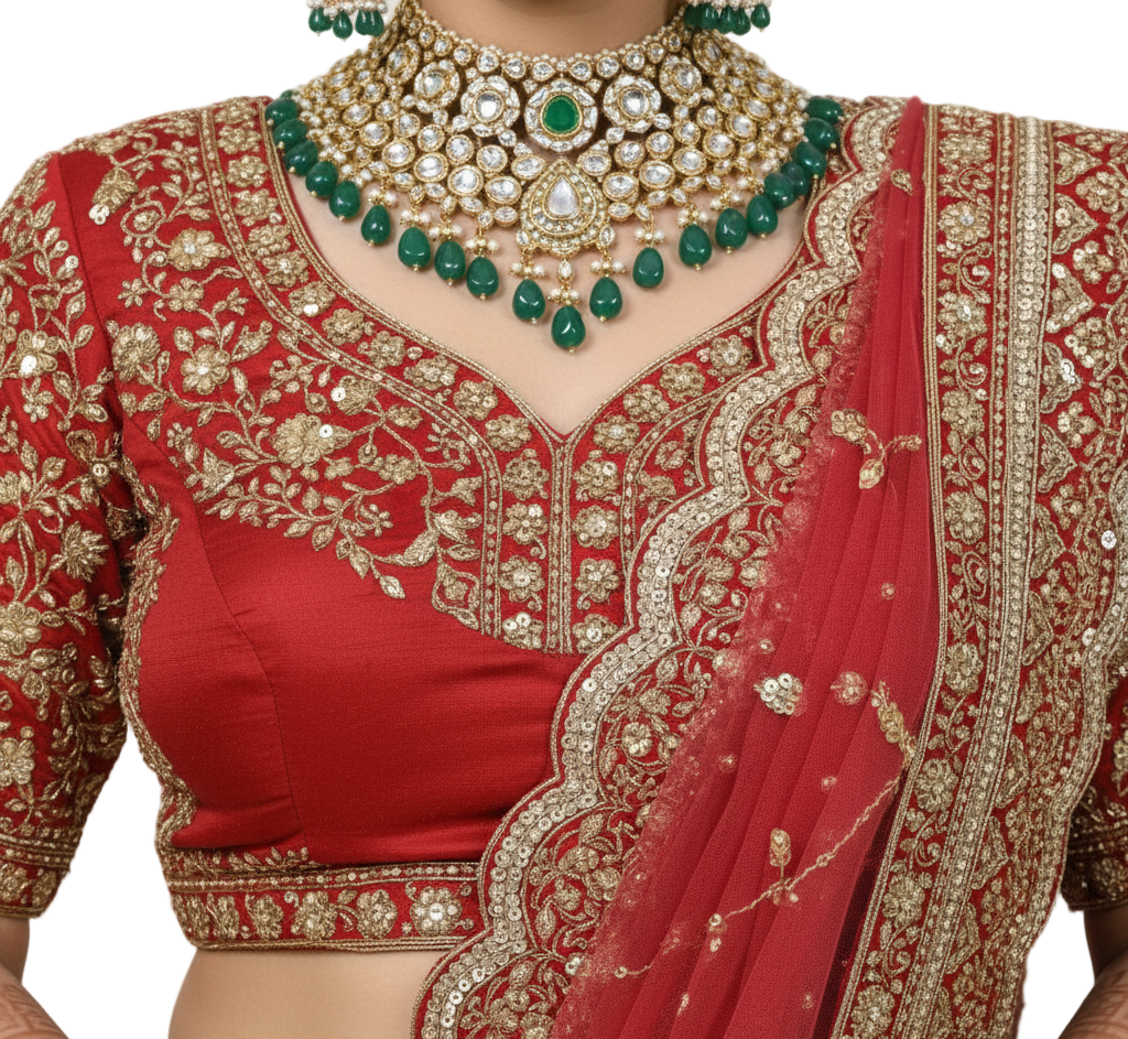 Raw Silk Bridal Lehenga
