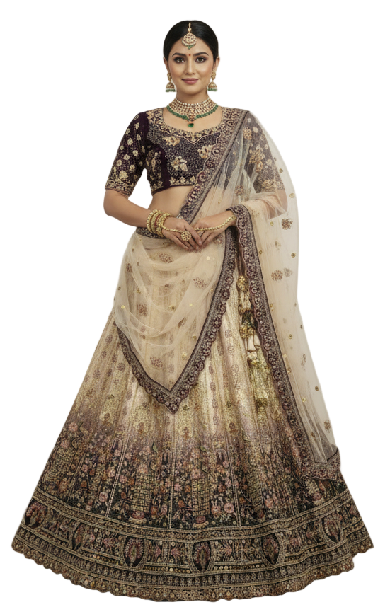 Ombre Bridal Lehenga