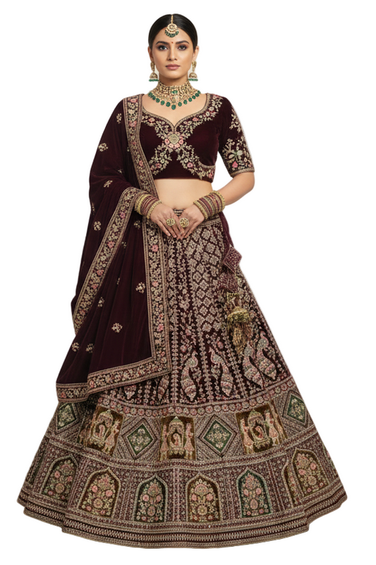 Premium Velvet Bridal Lehenga
