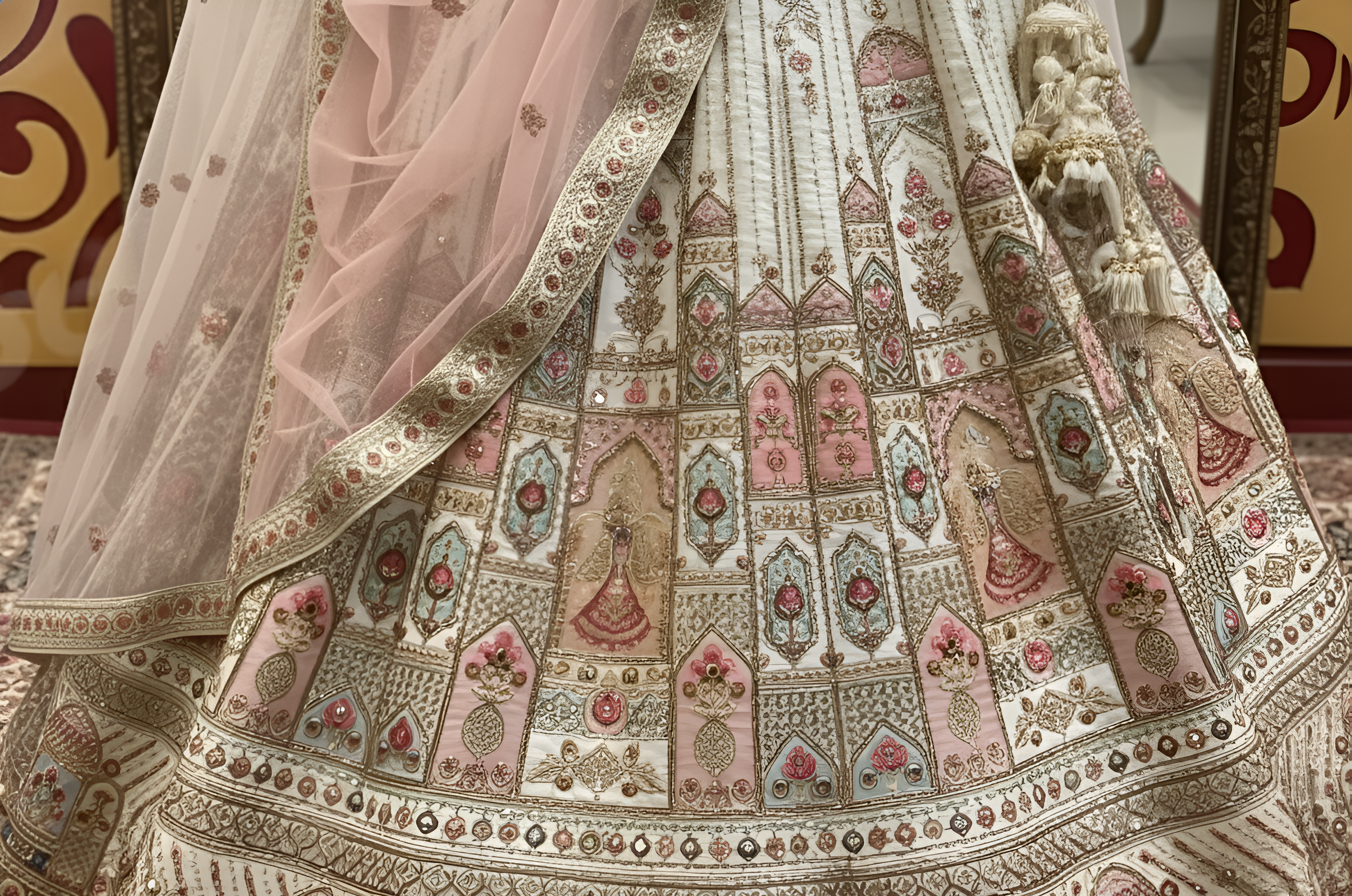 Mughlai Reshm Bridal Lehenga