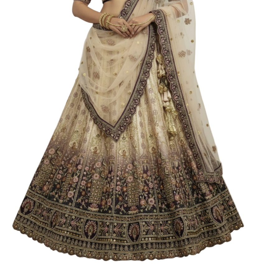 Ombre Bridal Lehenga