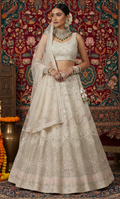 White Heavy Sequence Lehenga