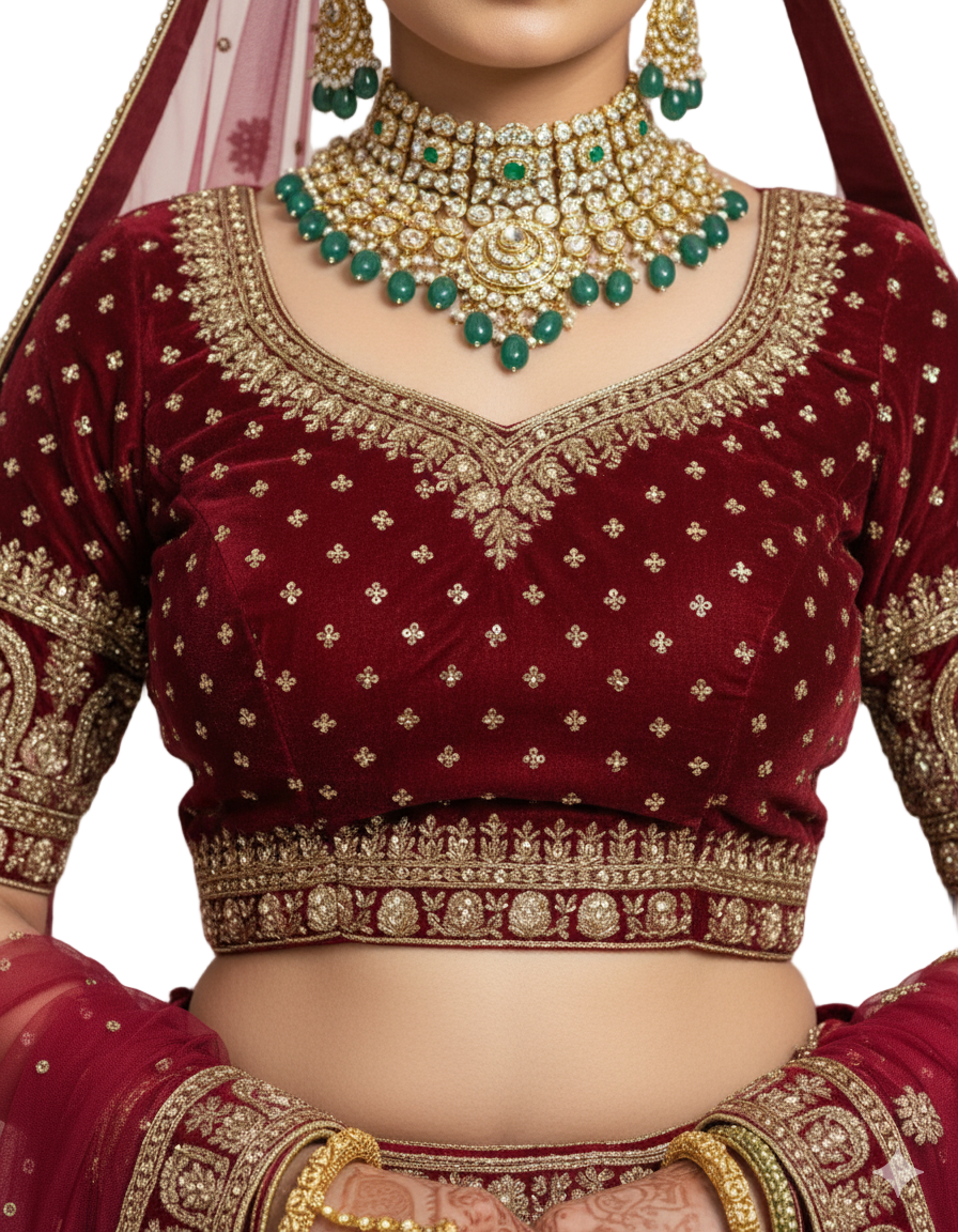 Heavy Stone Bridal Lehenga