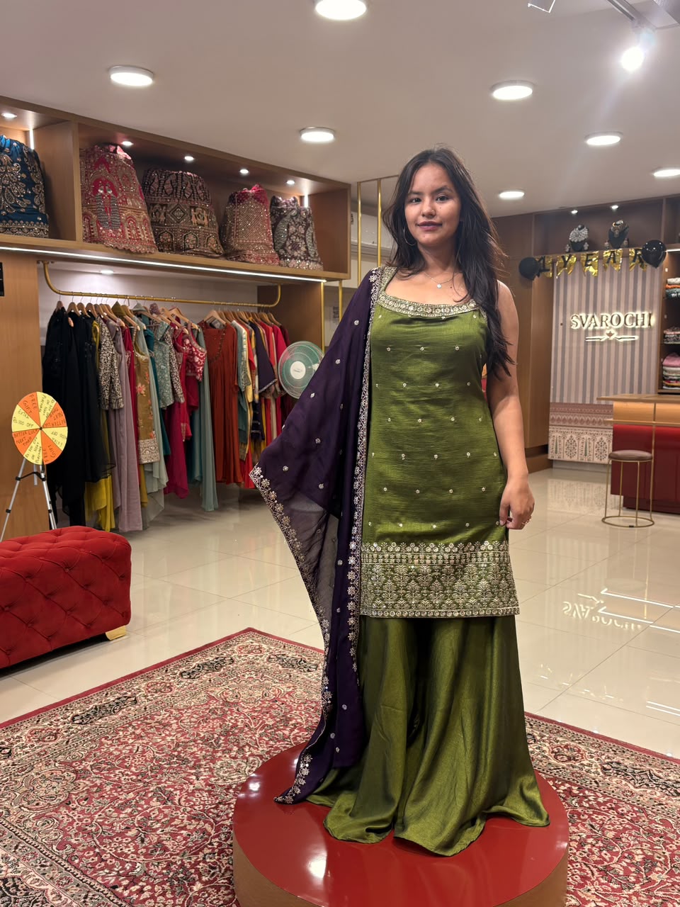 Mehendi Green Sharara