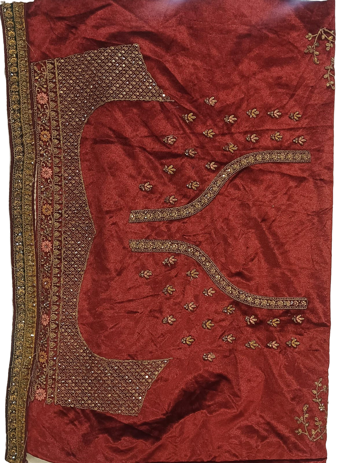 Rajwadi Maroon Bridal Lehenga