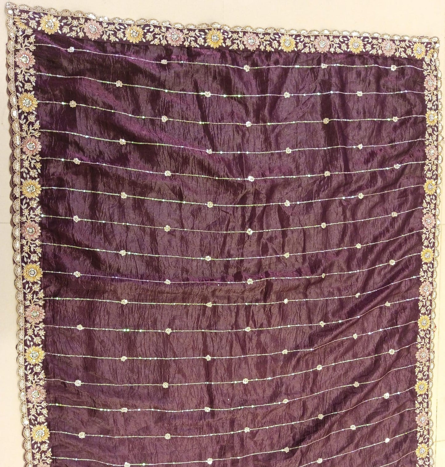 Crushed Tissue Bridal Lehenga