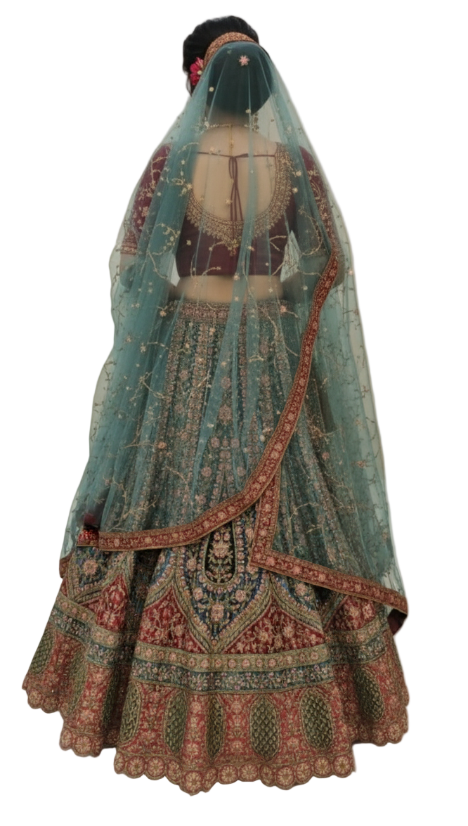 Bridal Firozi Lehenga